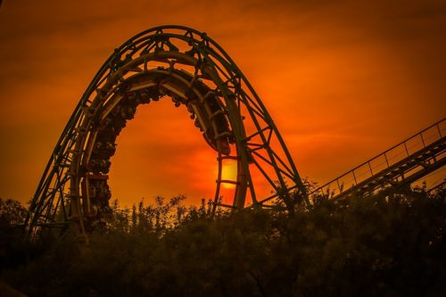 Roller coaster symbolizing emotional toll of personal injury cases