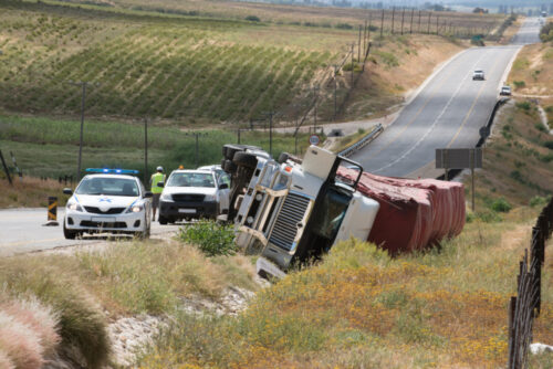 truck rollover accident